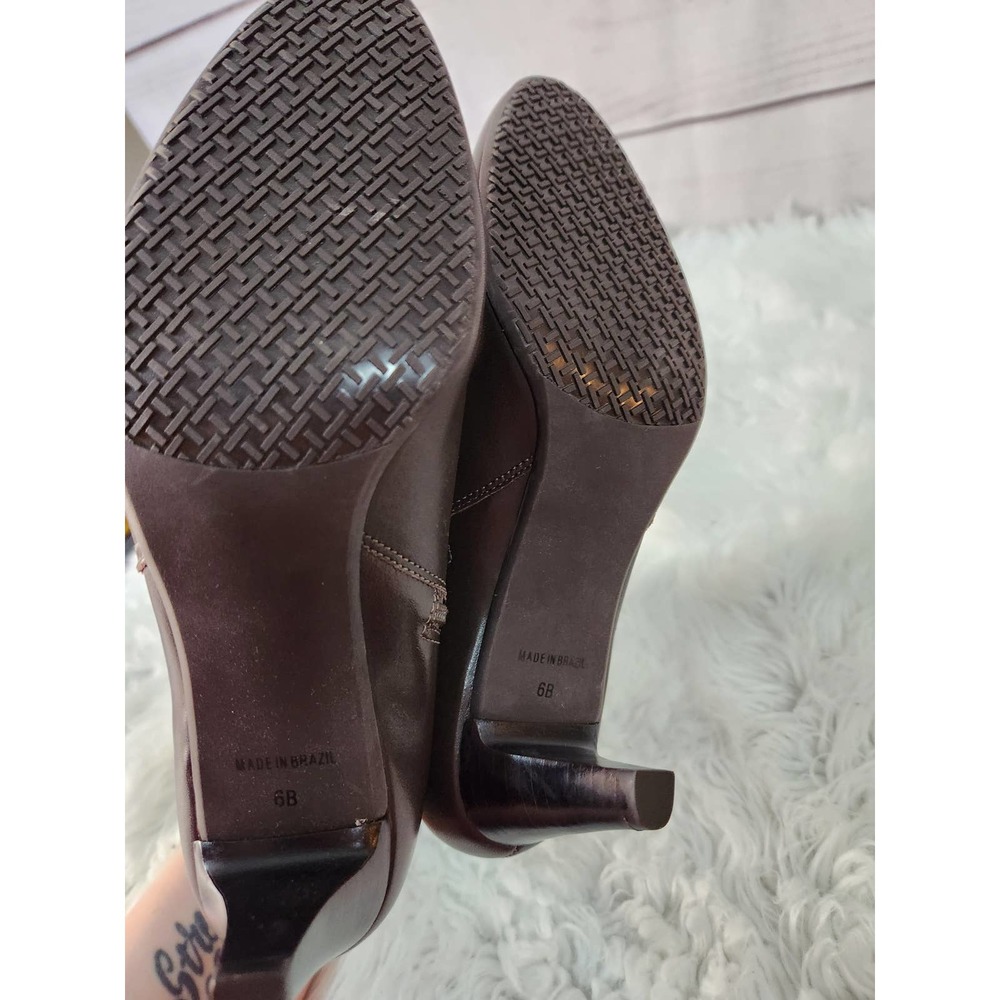 Talbots Brown Leather Ankle Boots with Buckle - Picture 5 of 9